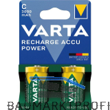VARTA Batterie Recharge Akku Power HR14/C 1,2 Volt 3000 mAh (2 St)