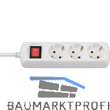 BRENNENSTUHL 3 Fach Stromverteiler mit 1400 mm Kabel und Schalter