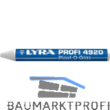 LYRA Wachskreide 4920 Plast-O-Glas runde Form wei� Inhalt 12 St�ck