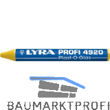 LYRA Wachskreide 4920 Plast-O-Glas runde Form gelb Inhalt 12 St�ck