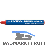 LYRA Wachskreide 4920 Plast-O-Glas runde Form rot Inhalt 12 St�ck