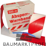 Absperrband rot/wei� B= 80mm L=500m St�rke 30�