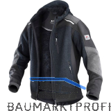 K�BLER Strickjacke Form 1741 Innenpl�sch dunkelgrau/schwarz XXL