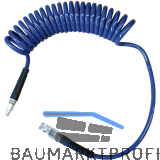 Spiralschlauch 6 m aus Polyurethan 6,5 x 10 mm mit 2 x 1/4" AG