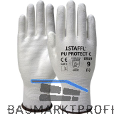 STAFFL Schnitt-Schutzhandschuh PU Protect C wei� Gr��e 8