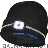 GEBOL Haube mit Reflektionsstreifen und LED-Lampe schwarz