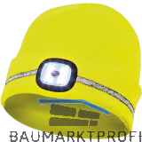 GEBOL Haube mit Reflektionsstreifen und LED-Lampe gelb