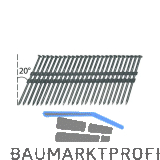 ALSAFIX Nagelstreifen 3,1x80 mm verzinkt Kunststoffgebunden 20 Grad (2200 St�ck)