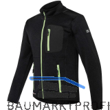 K�BLER Strickjacke Form 1441 schwarz/neongr�n S