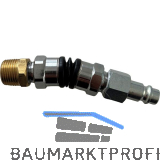ALSAFIX Druckluft Stecknippel drehbar aus Stahl mit Au�engewinde 1/4"