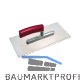 KAUFMANN Auftrag Gl�ttkelle 280 x 130 mm rostfrei zweiseitig gezahnt 12 x 12 mm
