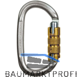 TEUFELBERGER Trilock-Karabiner Stahl Oval EN 362 silber/gold �ffnungsweite 22 mm