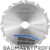 LAMELLO S�geblatt HW � 200 mm Z12 f�r Schnitte in Holzrahmen