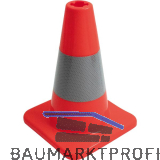 Leitkegel aus PVC 35 cm rot/wei� tagesleuchtend