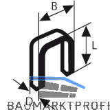 BOSCH Klammern Typ 55 L�nge 28 mm Breite 6 mm geharzt