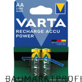 VARTA Batterie Recharge Akku Power HR6 1,2 Volt 2100 mAh (2 St)