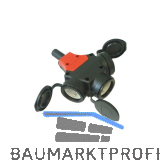 PCE Gummih�ngekupplung 3-fach 16 Ampere 250 Volt IP44