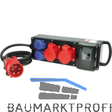 PCE Mobilverteiler Vollgummi Steyregg tragbar 5G2,5 2x250V/2x400V+FI IP44