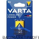 VARTA Batterie Longlife Power 6LR61 9 Volt 1 St�ck
