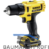 DEWALT Akku-Bohrschrauber DCD710D2 12 Volt / 2,0 Ah (IEC) Li-Ion