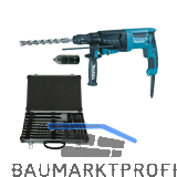 MAKITA Bohrhammer HR2630TX 800 Watt SDS Plus+17 tlg. Bohr-u. Mei�elkassette