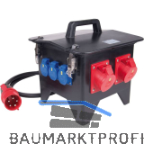 PCE Mobilverteiler Vollgummi Spitz tragbar 5G6 3x250V/3x400V+FI IP44