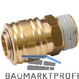 Euro Druckluft Kupplung aus Messing mit Au�engewinde 1/4"