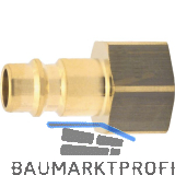 Euro Druckluft Stecknippel aus Messing mit Innengewinde 3/8"