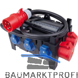 PCE Mobilverteiler Kunststoff Ischl tragbar 16A 6x250V/3x400V+FI IP44