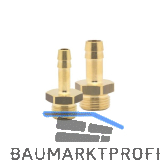 Druckluft Einschraubt�lle Messing mit AG 3/8" f�r 6 mm Schlauch