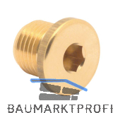 Druckluft Blindstopfen mit AG 1/4" aus Messing (vernickelt)