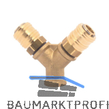Druckluft Verteiler Messing mit IG 3/8" und 2 Euro Kupplungen