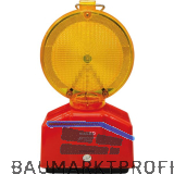 LED Baustellenleuchte gelb/gelbe Linse mit Blink- oder Dauerlicht