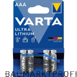 VARTA Batterie Ultra Lithium LR03/AAA 1,5 Volt (4 St)