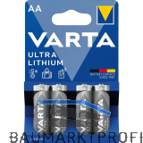 VARTA Batterie Ultra Lithium LR6/AA 1,5 Volt (4 St)