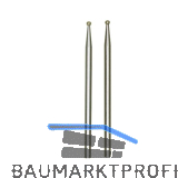 PROXXON Diamant Schleifstift Form KU Kugelkopf 1,0 mm (2 St�ck) Schaft 2,35 mm