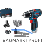 BOSCH Akku-Bohrschrauber GSR 12V-15 12 Volt / 2,0 /4,0Ah(IEC) Li-Ion+Zubeh�r-Set