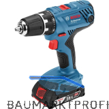 BOSCH Akku-Bohrschrauber GSR 18V-21 18 Volt / 2x 2,0 Ah