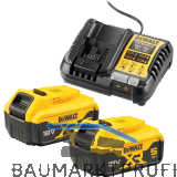 DEWALT Akku-Starterkit-Set DCB1104P2-QW 18 Volt/ 2 St�ck 5Ah Akkus und Ladeger�t