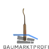 STUBAI Bildhauer-Stechbeitel geschliffen mit Holzheft Form 21 Breite 16 mm