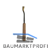 STUBAI Bildhauer-Stechbeitel geschliffen mit Holzheft Form 24 Breite 6 mm