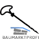 Knotenbohrer poliert mit lackiertem Griff Bohrer � 6 mm