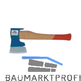 STUBAI Zimmermannshacke 800 Gramm rechts aus Stahl geschmiedet mit Stiel