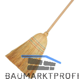 MASTA Reisstrohbesen 4-Naht mit Holzstiel