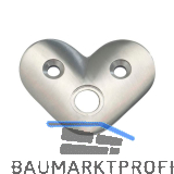 CROSO Eckmontageplatte f�r Rohr � 42,4 x 2,0 mm, Edelstahl V2A