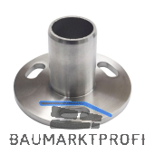 CROSO Einpressflansch f�r Rohr � 42,4 x 2,0 mm, Platten � 100 mm,Edelstahl V2A