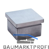 CROSO Endkappe eckig, 25 x 25 mm, Edelstahl geschliffen V2A