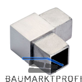 CROSO Eckbogen 90� f�r Vierkantrohr 40 x 40 x 2,0 mm, Edelstahl geschliffen V4A