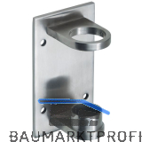 CROSO Wandanker f�r Rundrohr � 42,4mm, Plattengr��e 160 x 90 x 6mm,Edelstahl V2A