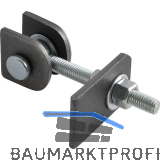 Anschwei�torband verstellbar, L�nge 130 mm, Stahl blank/ verzinkt